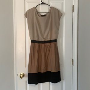 Color-block Knee Length Dress